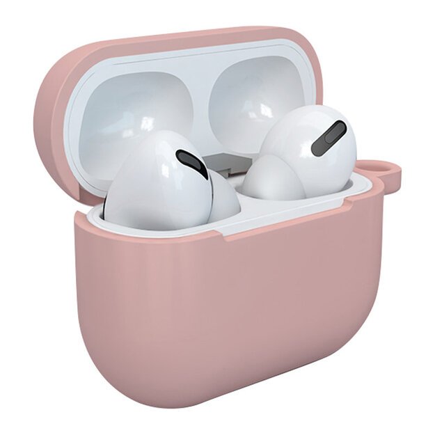 Case for AirPods 3 silicone soft case for headphones + keychain lobster clasp pendant pink (case D) 1