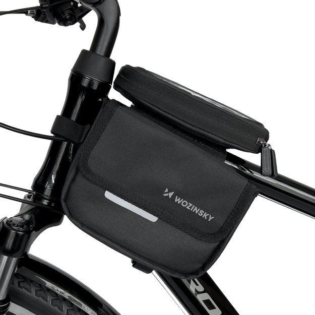 Wozinsky frame bike bag bicycle pannier waterproof phone case 1.5l black (WBB26BK) 13