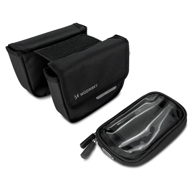 Wozinsky frame bike bag bicycle pannier waterproof phone case 1.5l black (WBB26BK) 19