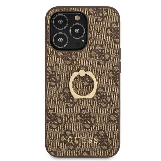 Guess GUHCP13L4GMRBR iPhone 13 Pro / 13 6.1&quot  brown/brown hardcase 4G with ring stand 2