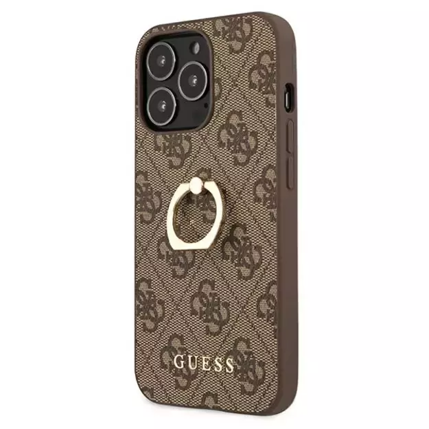 Guess GUHCP13L4GMRBR iPhone 13 Pro / 13 6.1&quot  brown/brown hardcase 4G with ring stand 8