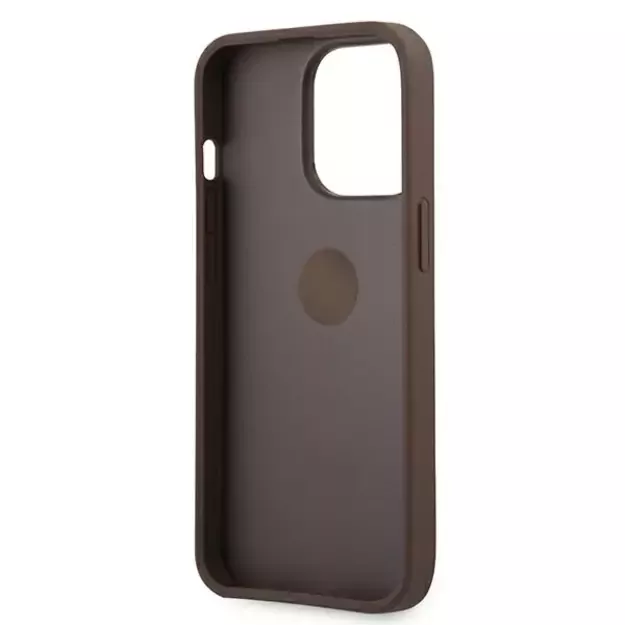 Guess GUHCP13L4GMRBR iPhone 13 Pro / 13 6.1&quot  brown/brown hardcase 4G with ring stand 13