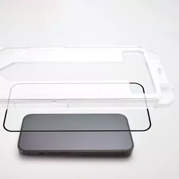 9H tempered glass with mounting frame for iPhone 14 Plus Wozinsky Premium Glass - black 7