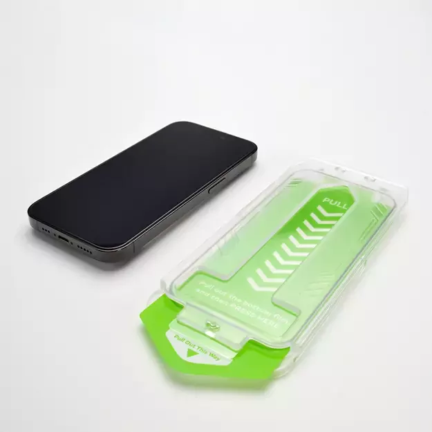 9H tempered glass with mounting frame for iPhone 14 Plus Wozinsky Premium Glass - black 4