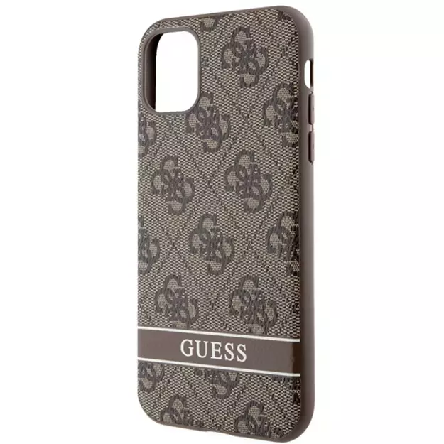 Guess GUHCN61P4SNW iPhone 11 / Xr brown/brown hardcase 4G Stripe 5