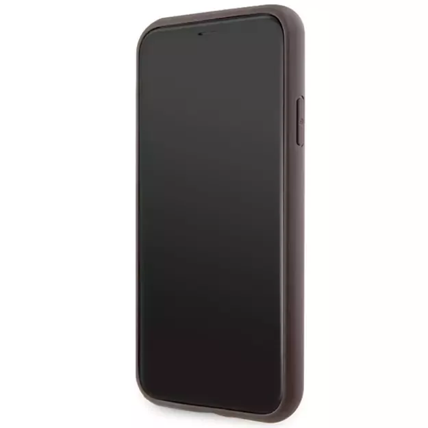 Guess GUHCN61P4SNW iPhone 11 / Xr brown/brown hardcase 4G Stripe 4