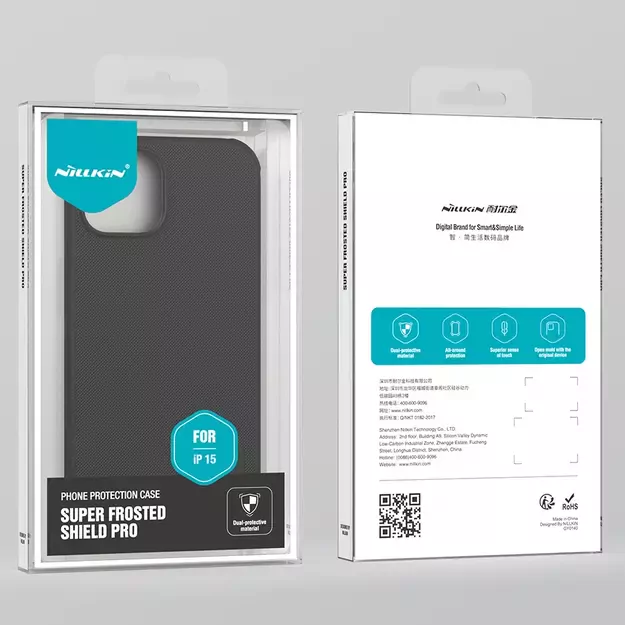 Nillkin Super Frosted Shield Pro reinforced case for iPhone 15 Plus - blue 30