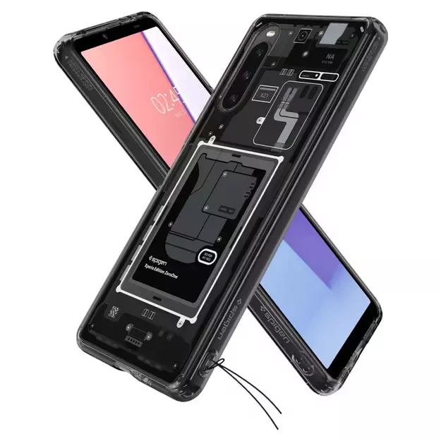Spigen Ultra Hybrid Case for Sony Xperia 10 V - Dark Gray (Zero One Pattern) 15