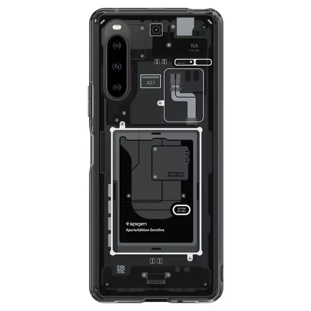 Spigen Ultra Hybrid Case for Sony Xperia 10 V - Dark Gray (Zero One Pattern) 9