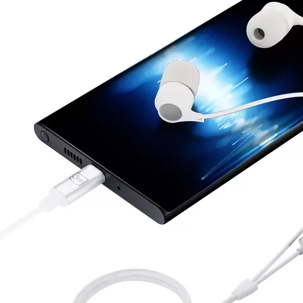 USB-C 3mk Wired Headphones - white 4