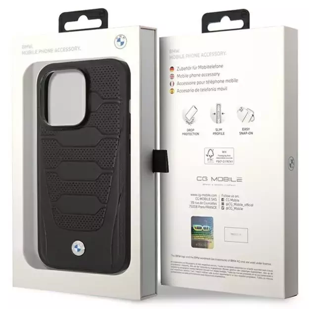 Case BMW BMHCP14X22RPSK iPhone 14 Pro Max 6.7  black/black Leather Seats Pattern 7