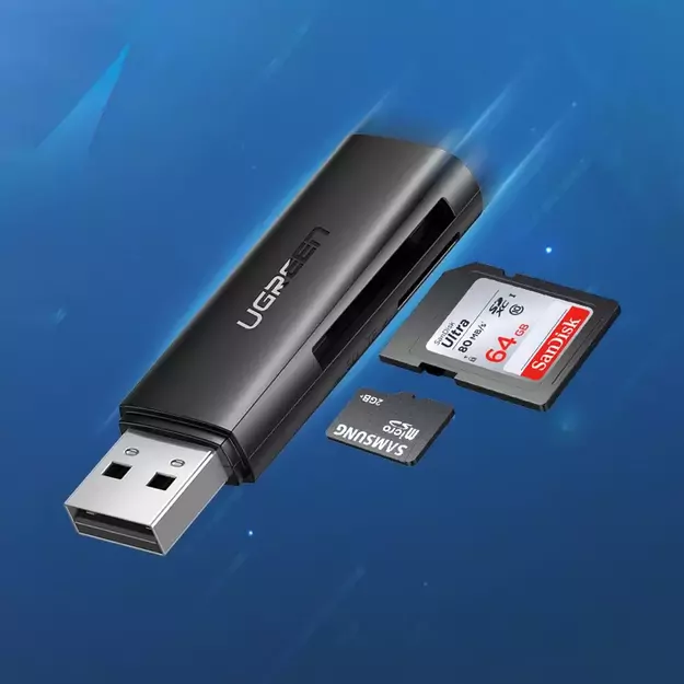 Ugreen CM264 USB 3.0 SD/TF card reader - black 3