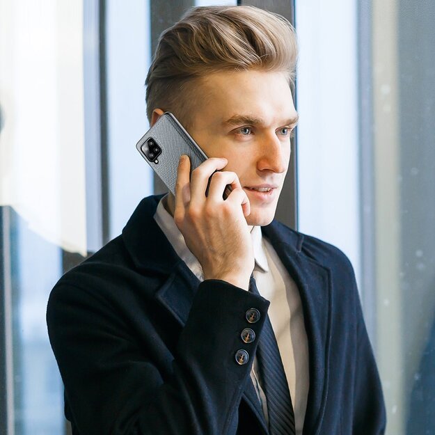 Dux Ducis Fino case covered with nylon material for Samsung Galaxy A42 5G gray 23