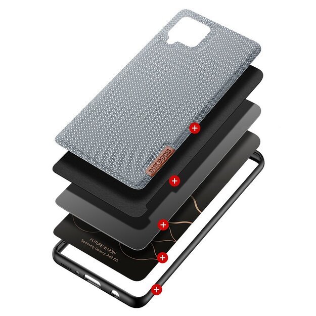Dux Ducis Fino case covered with nylon material for Samsung Galaxy A42 5G gray 16