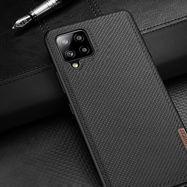 Dux Ducis Fino case covered with nylon material for Samsung Galaxy A42 5G gray 26