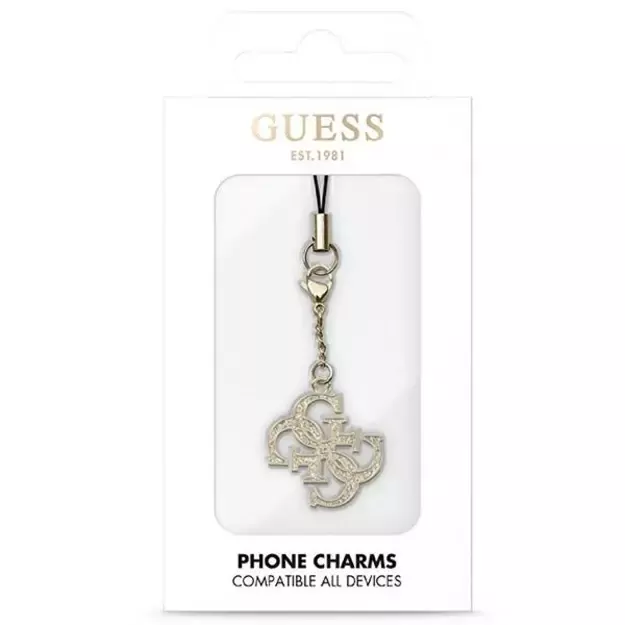 Guess case GUCPM4GID Phone Strap 4G Glitter Charm 1