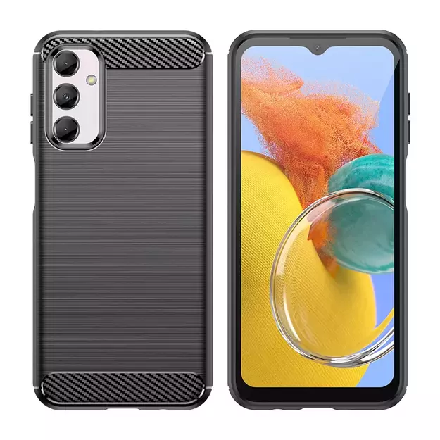 Flexible carbon pattern case for Samsung Galaxy M14 Carbon Case - black 1