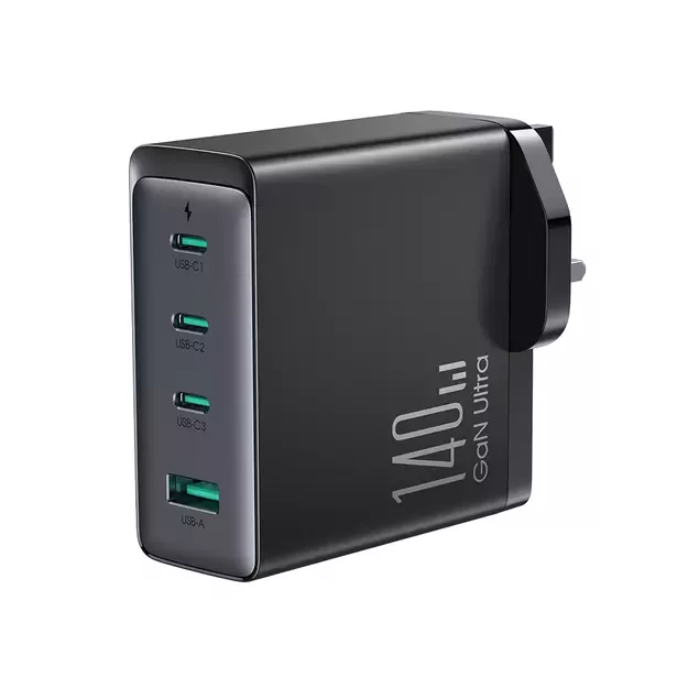 GaN charger UK Joyroom JR-TCG05UK 140W 3x USB-C USB-A + USB-C / USB-C cable 240W 1.2m 21