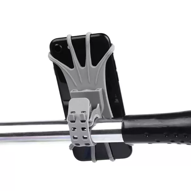 Swivel silicone bike holder with replaceable head - black 2