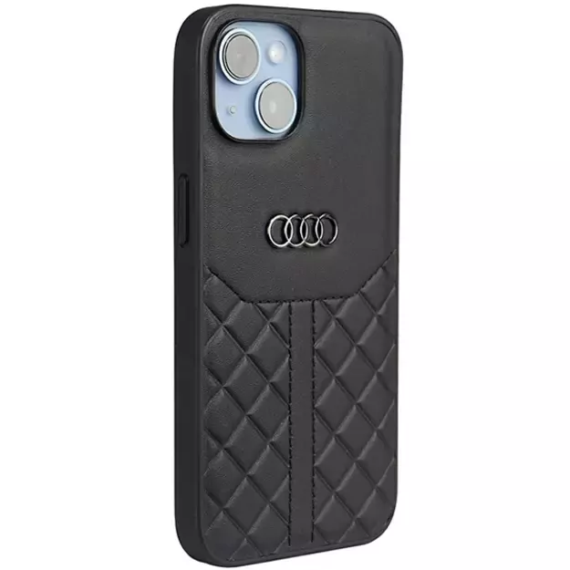 Audi Genuine Leather iPhone 14 6.1&quot  black/black hardcase AU-TPUPPCIP14-Q8/D1-BK 1