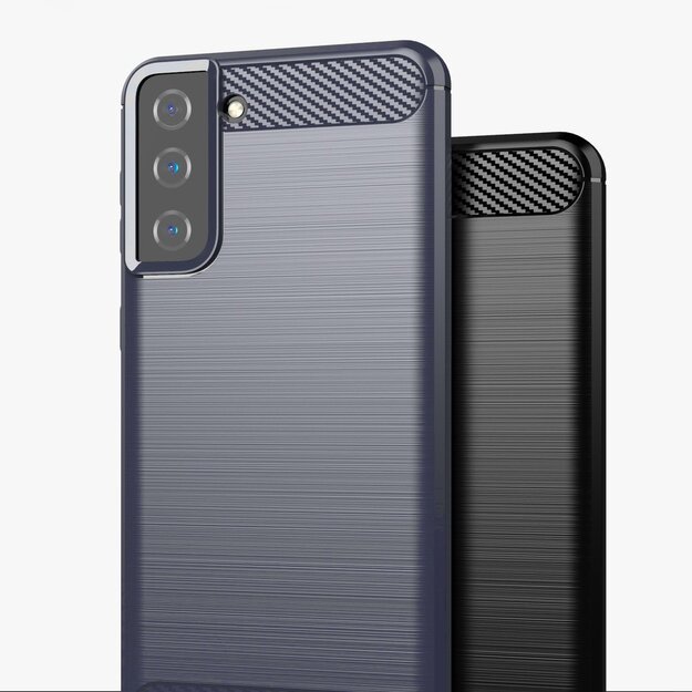 Carbon Case Flexible Cover TPU Case for Samsung Galaxy S21+ 5G (S21 Plus 5G) black 16