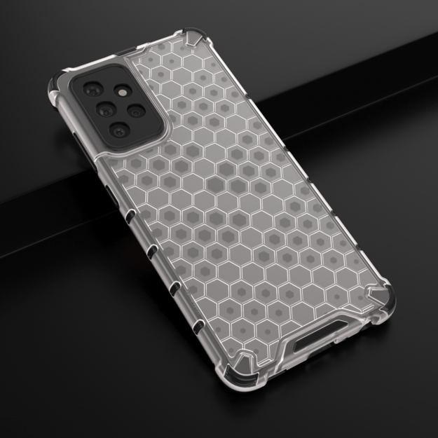 Honeycomb Case armor cover with TPU Bumper for Samsung Galaxy A72 4G transparent 13