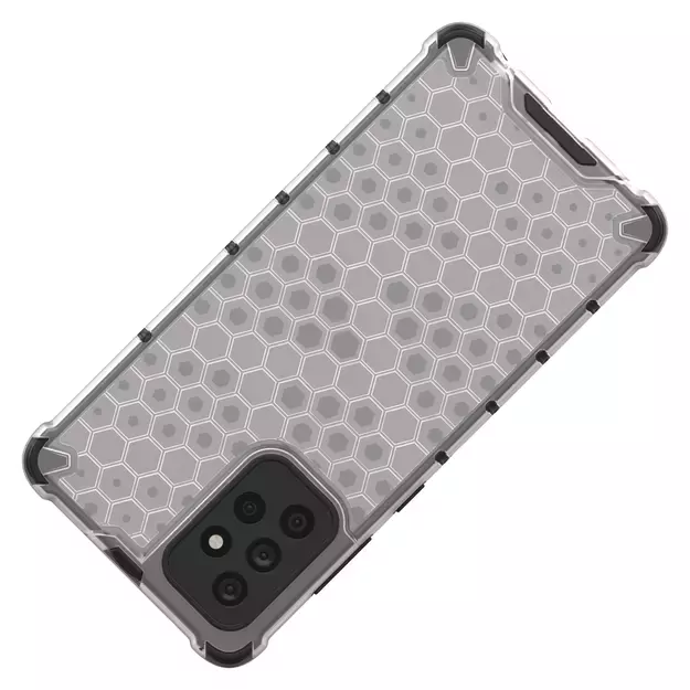 Honeycomb Case armor cover with TPU Bumper for Samsung Galaxy A72 4G transparent 17