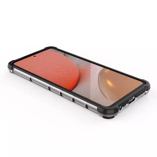 Honeycomb Case armor cover with TPU Bumper for Samsung Galaxy A72 4G transparent 23