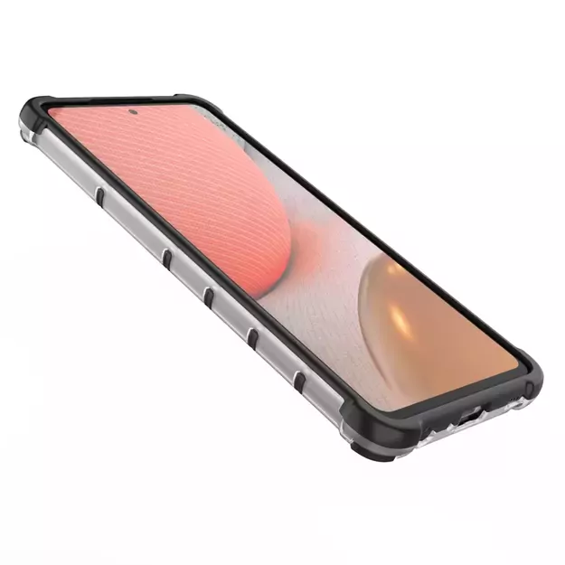 Honeycomb Case armor cover with TPU Bumper for Samsung Galaxy A72 4G transparent 22
