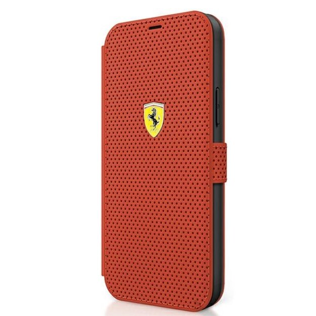 Ferrari FESPEFLBKP12SRE iPhone 12 mini 5.4&quot  red/red book On Track Perforated 5