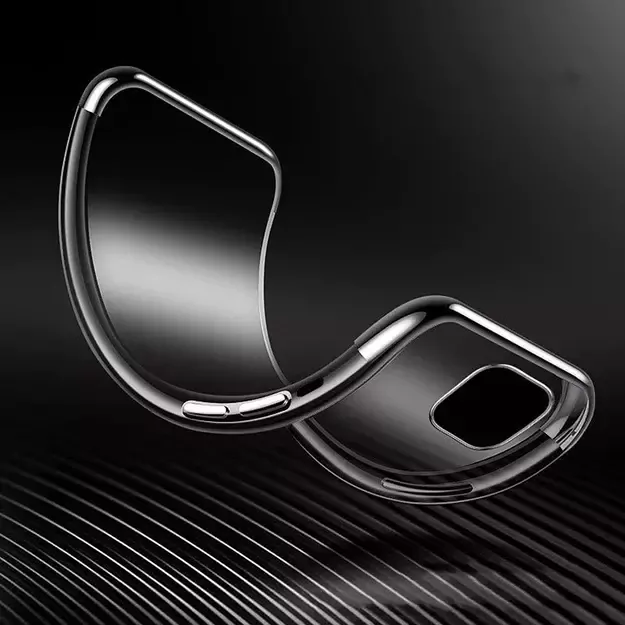 Clear Color Case Gel TPU Electroplating frame Cover for Samsung Galaxy S21+ 5G (S21 Plus 5G) black 4