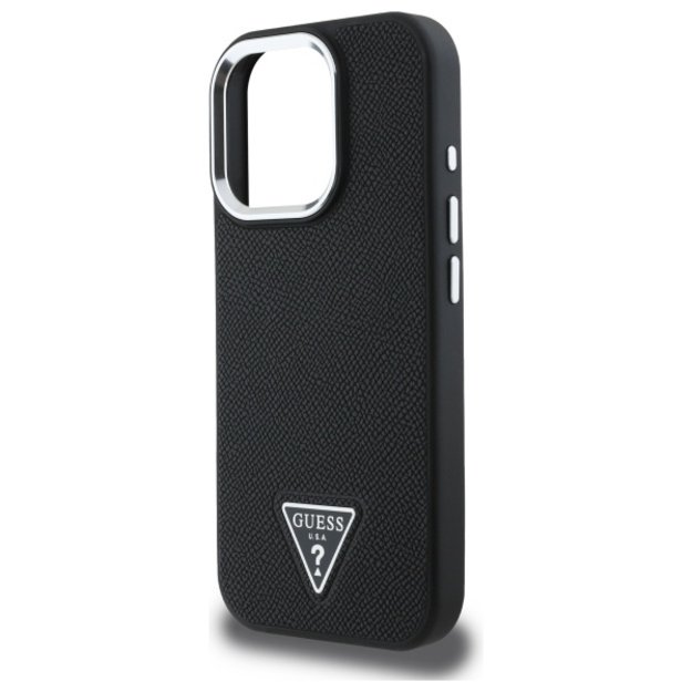 Guess GUHMP16XPGTSPSK iPhone 16 Pro Max 6.3&quot  black/black hardcase Grained Triangle MagSafe 5