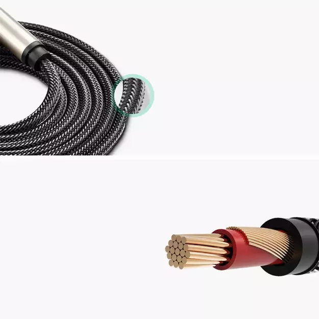 Ugreen AV128 10638 mono TS cable 6.35mm jack / 6.35mm jack 2m - gray 5