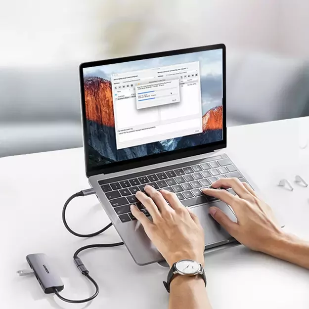 Ugreen US372 80810 USB-C - USB-C PD QC cable 100W 5A 10Gbps 0.5m - gray 2