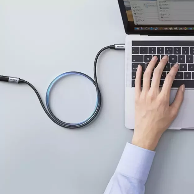 Ugreen US372 80810 USB-C - USB-C PD QC cable 100W 5A 10Gbps 0.5m - gray 8