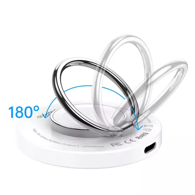 MagSafe Choetech T603-F inductive charger with holder - white 2