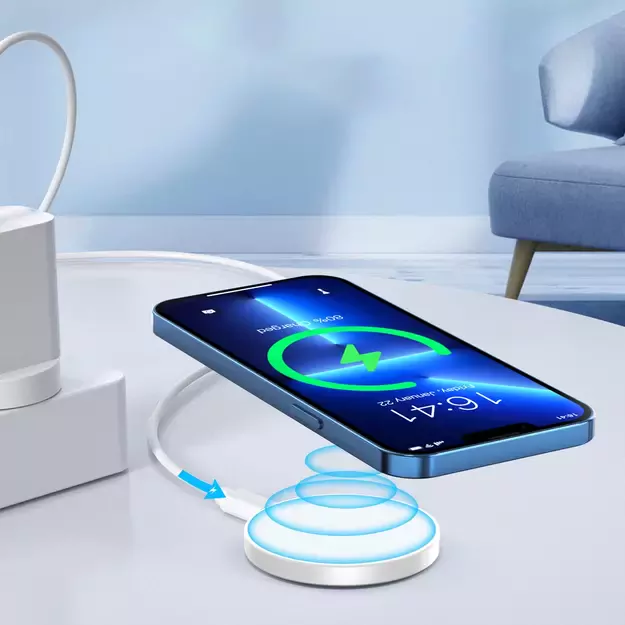 MagSafe Choetech T603-F inductive charger with holder - white 8