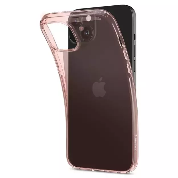 Spigen Crystal Flex iPhone 15 Plus Case - Pink/Transparent 11