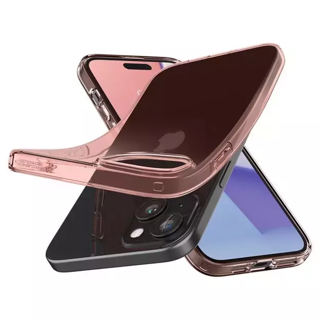Spigen Crystal Flex iPhone 15 Plus Case - Pink/Transparent 8