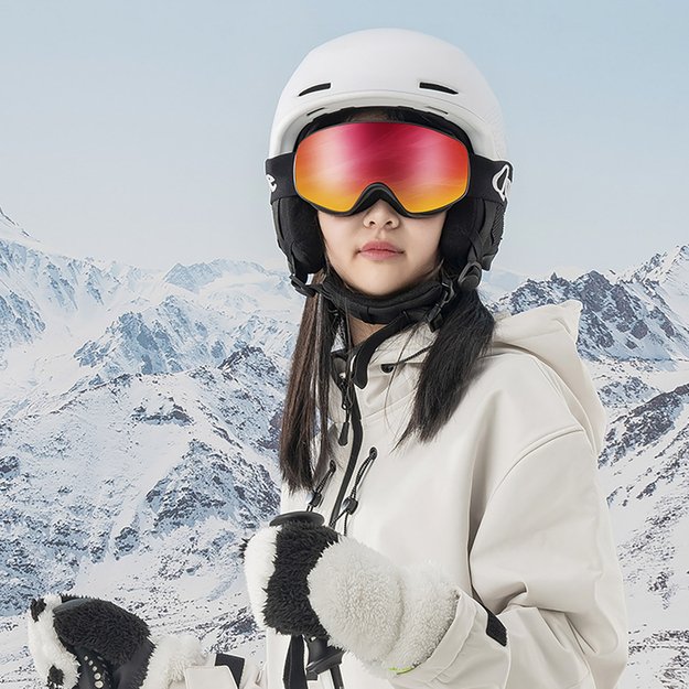 Qunature Black Ski Goggles Kids (Size M/L) - Black 8