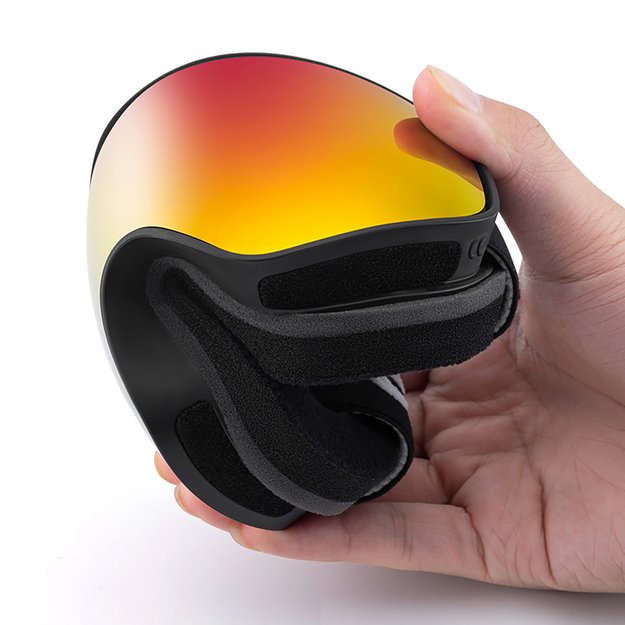 Qunature Black Ski Goggles Kids (Size M/L) - Black 5