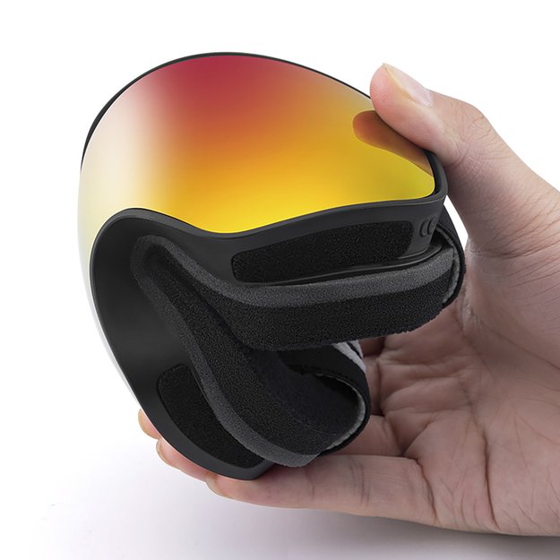Qunature Black Ski Goggles Kids (Size M/L) - Black 10