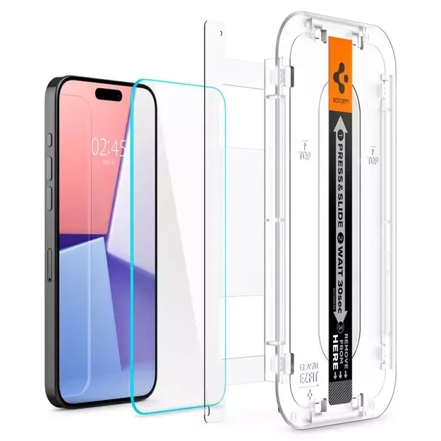 Spigen Glas.tR EZ Fit tempered glass for iPhone 15 Pro Max - 2 pcs. 1
