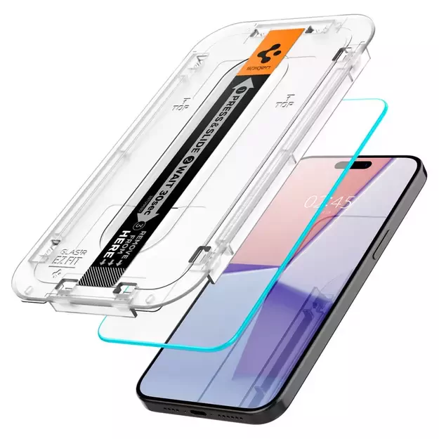 Spigen Glas.tR EZ Fit tempered glass for iPhone 15 Pro Max - 2 pcs. 2
