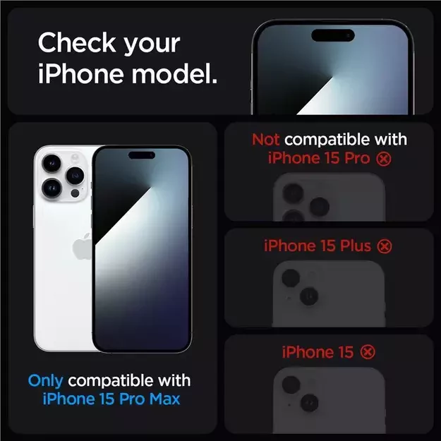 Spigen Glas.tR EZ Fit tempered glass for iPhone 15 Pro Max - 2 pcs. 11