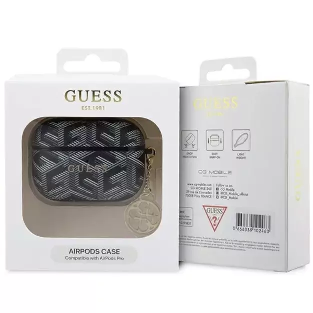 Guess GUAPPGCE4CK case for AirPods Pro - black GCube Charm 2