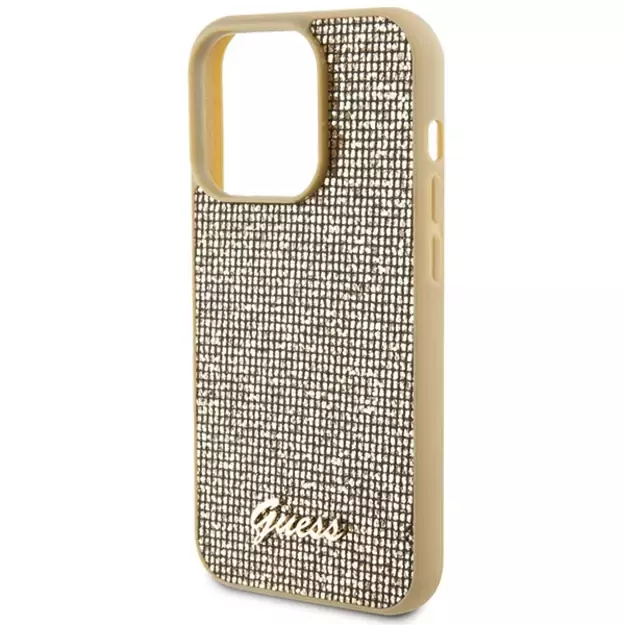Guess Disco Metal Script case for iPhone 15 Pro - gold 5