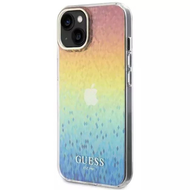 Guess IML Faceted Mirror Disco Iridescent case for iPhone 15 - multicolored 1