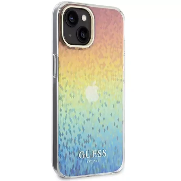 Guess IML Faceted Mirror Disco Iridescent case for iPhone 15 - multicolored 3