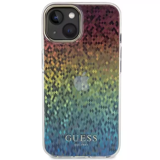 Guess IML Faceted Mirror Disco Iridescent case for iPhone 15 - multicolored 2